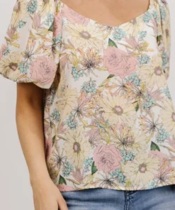 FT Tops Sandra Sweetheart Top | Pastel Floral 9 FT Tops Sandra Sweetheart Top | Pastel Floral