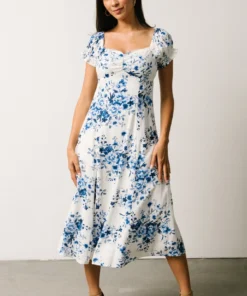IBS Sandy Midi Dress | Blue + White Floral