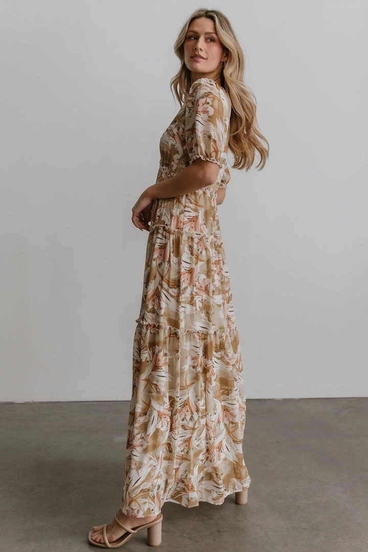 BB Custom Santorini Maxi Dress | Gold + Blush Print Dresses 4 BB Custom Santorini Maxi Dress | Gold + Blush Print Dresses