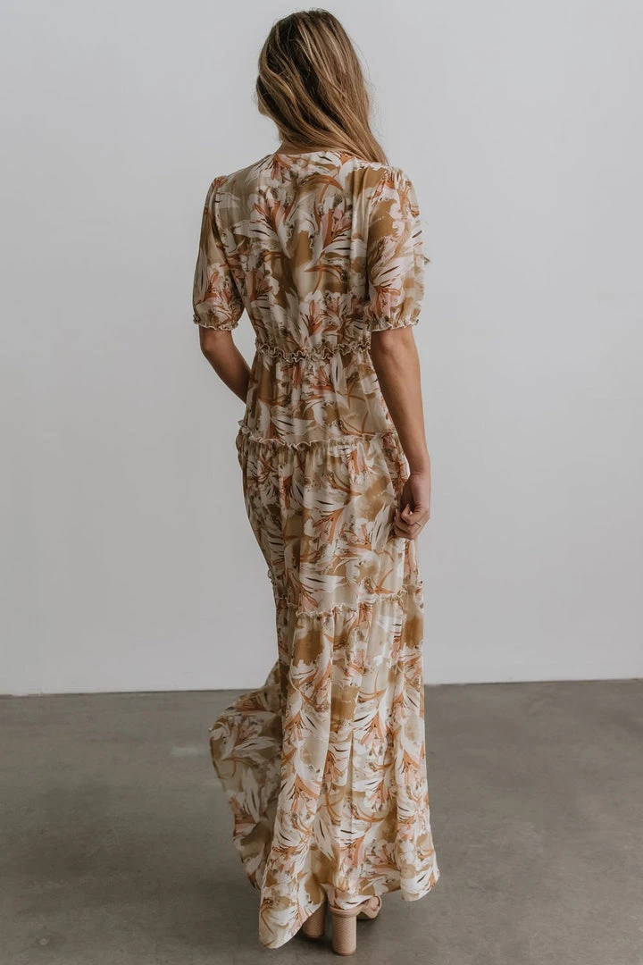 BB Custom Santorini Maxi Dress | Gold + Blush Print Dresses 5 BB Custom Santorini Maxi Dress | Gold + Blush Print Dresses