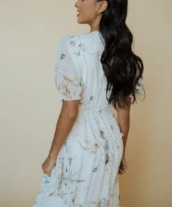 BB Custom Dresses Santorini Maxi Dress | White Floral
