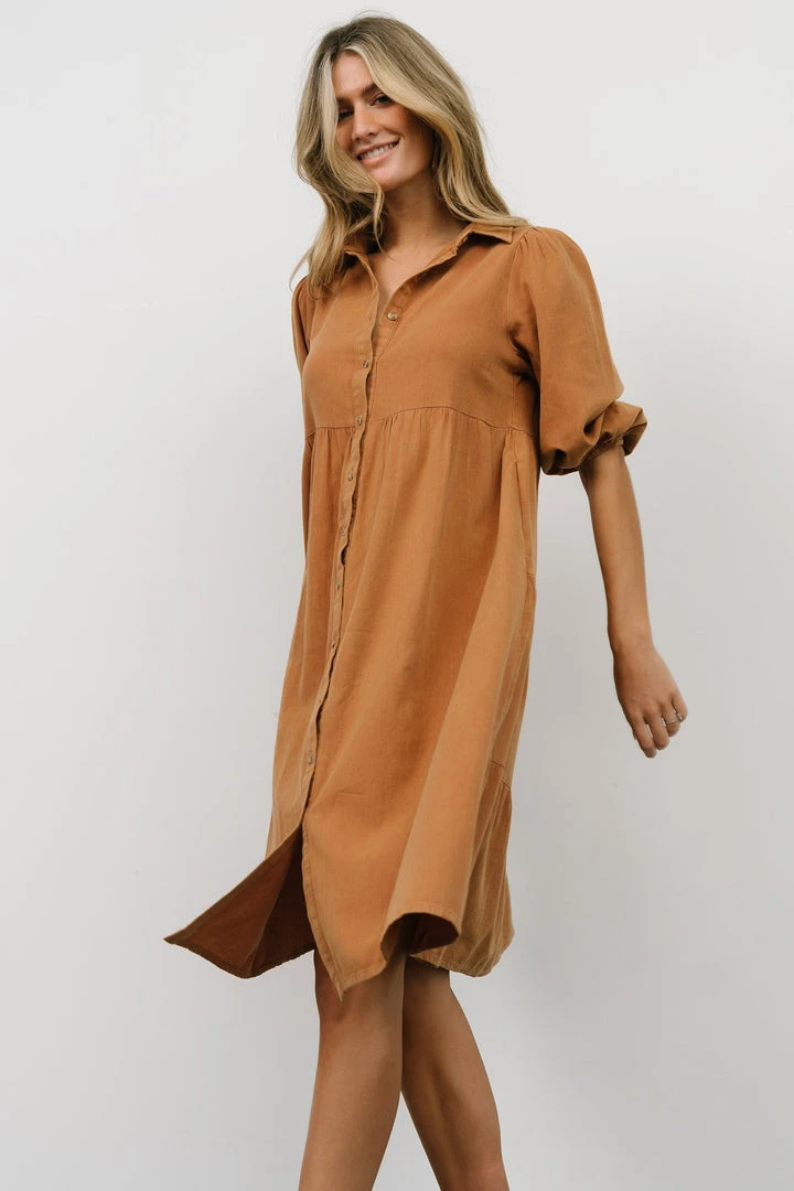 POL Shop All Sari Babydoll Dress | Camel 12 POL Shop All Sari Babydoll Dress | Camel
