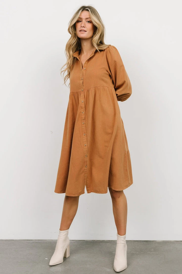 POL Shop All Sari Babydoll Dress | Camel 1 POL Shop All Sari Babydoll Dress | Camel