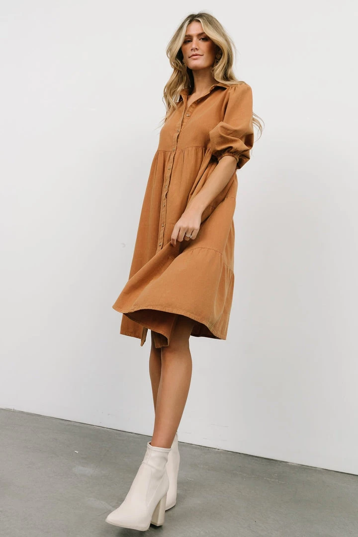 POL Shop All Sari Babydoll Dress | Camel 3 POL Shop All Sari Babydoll Dress | Camel