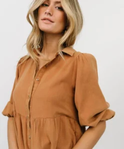 POL Shop All Sari Babydoll Dress | Camel 22 POL Shop All Sari Babydoll Dress | Camel