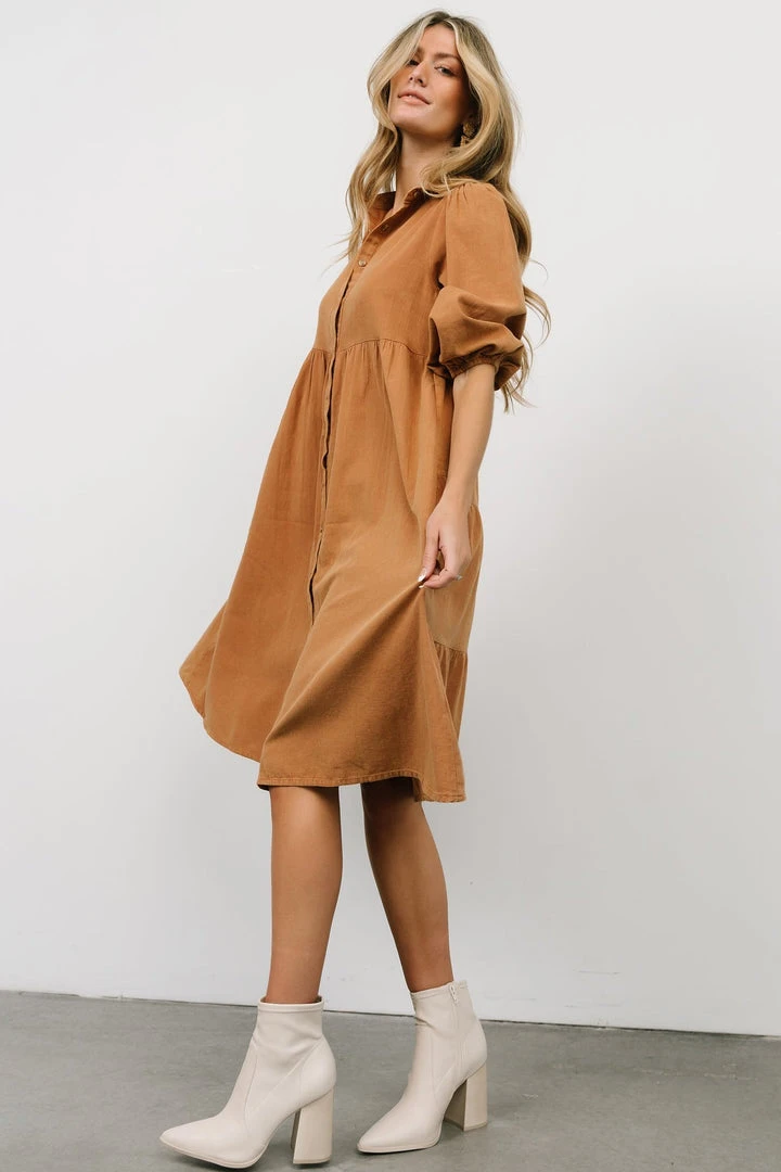 POL Shop All Sari Babydoll Dress | Camel 5 POL Shop All Sari Babydoll Dress | Camel