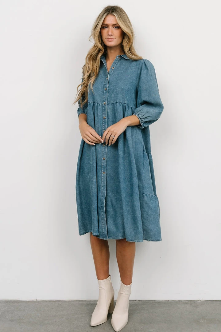 POL Sari Babydoll Dress | Chambray Dresses 11 POL Sari Babydoll Dress | Chambray Dresses