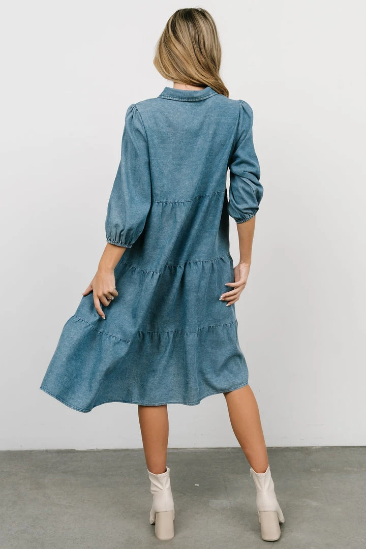 POL Sari Babydoll Dress | Chambray Dresses 7 POL Sari Babydoll Dress | Chambray Dresses