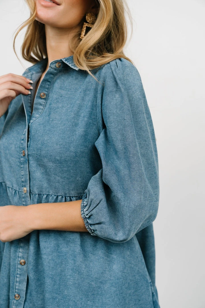 POL Sari Babydoll Dress | Chambray Dresses 12 POL Sari Babydoll Dress | Chambray Dresses