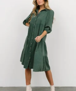 POL Dresses Sari Babydoll Dress | Green