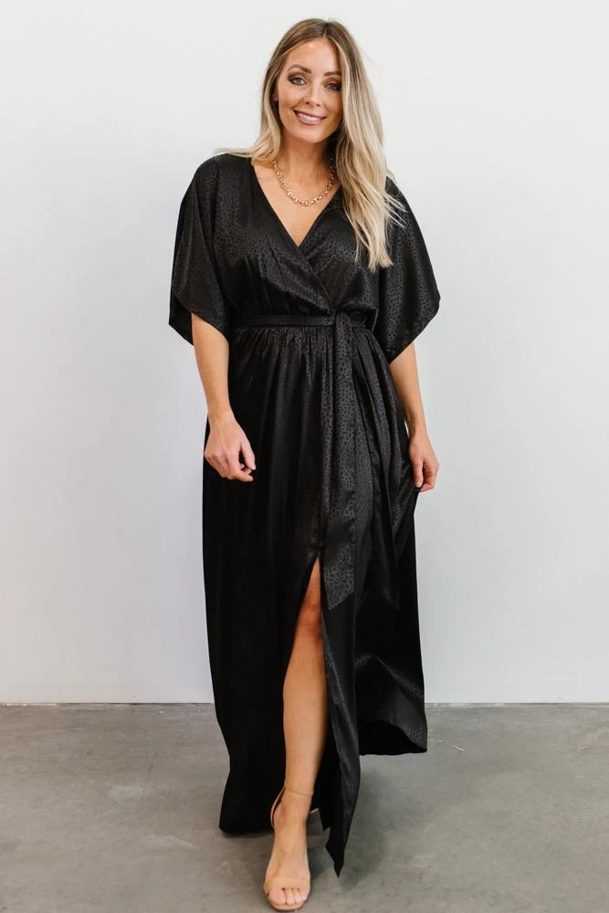 BB Custom Savannah Print Kimono Maxi | Black Dresses 4 BB Custom Savannah Print Kimono Maxi | Black Dresses