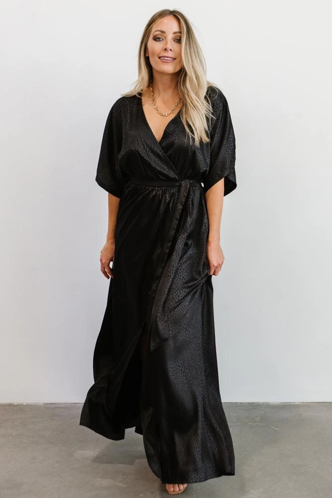 BB Custom Savannah Print Kimono Maxi | Black Dresses 10 BB Custom Savannah Print Kimono Maxi | Black Dresses