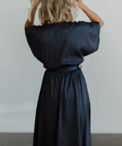 BB Custom Savannah Print Kimono Maxi | Navy Dresses