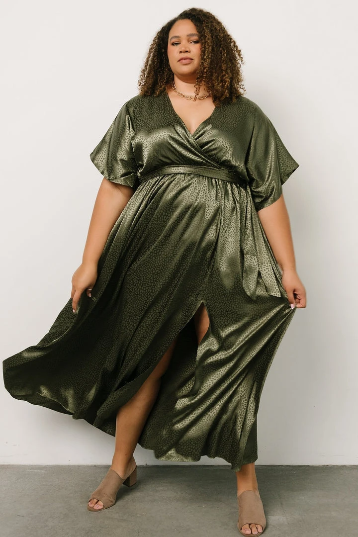 BB Custom Dresses Savannah Print Kimono Maxi | Olive 12 BB Custom Dresses Savannah Print Kimono Maxi | Olive