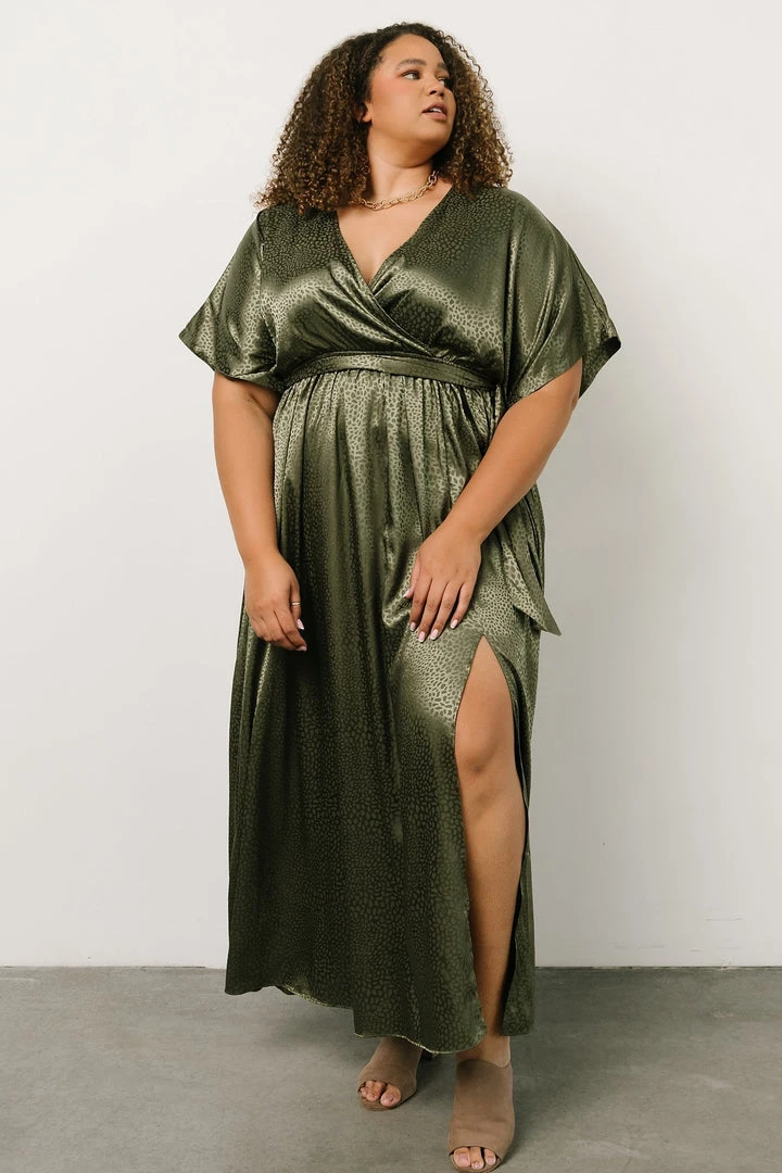 BB Custom Dresses Savannah Print Kimono Maxi | Olive 11 BB Custom Dresses Savannah Print Kimono Maxi | Olive