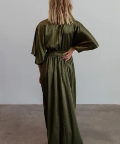 BB Custom Dresses Savannah Print Kimono Maxi | Olive 25 BB Custom Dresses Savannah Print Kimono Maxi | Olive