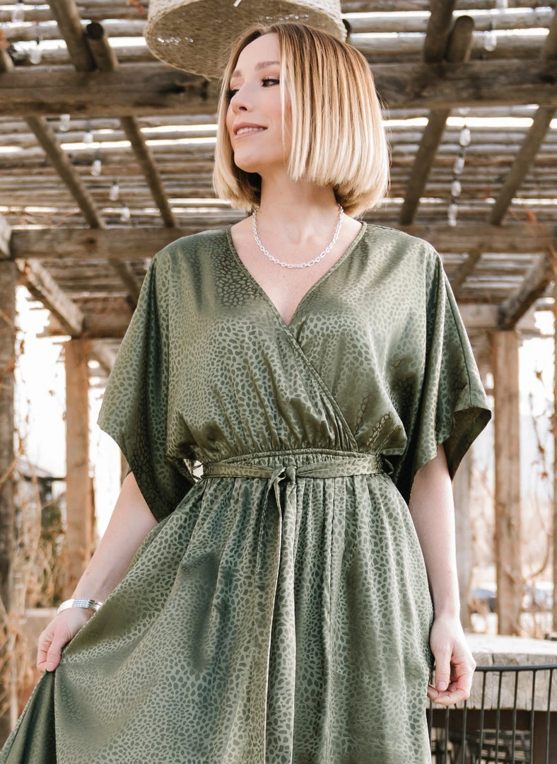 BB Custom Dresses Savannah Print Kimono Maxi | Olive 16 BB Custom Dresses Savannah Print Kimono Maxi | Olive