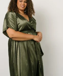 BB Custom Dresses Savannah Print Kimono Maxi | Olive 24 BB Custom Dresses Savannah Print Kimono Maxi | Olive