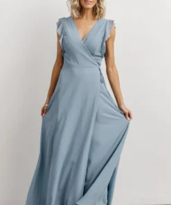 Soi Dresses Saya Wrap Maxi Dress | Dusty Blue 8 Soi Dresses Saya Wrap Maxi Dress | Dusty Blue