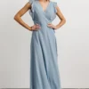 Soi Dresses Saya Wrap Maxi Dress | Dusty Blue