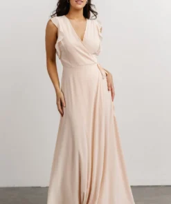 Soi Dresses Saya Wrap Maxi Dress | Light Peach