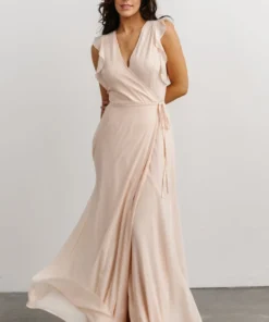 Soi Dresses Saya Wrap Maxi Dress | Light Peach