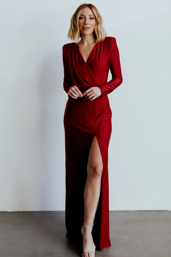 RR Dresses Seville Long Sleeve Gown | Burgundy 12 RR Dresses Seville Long Sleeve Gown | Burgundy