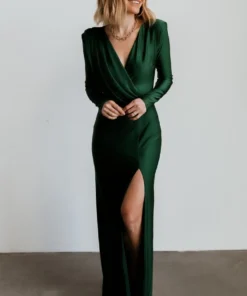 RR Seville Long Sleeve Gown | Green Dresses