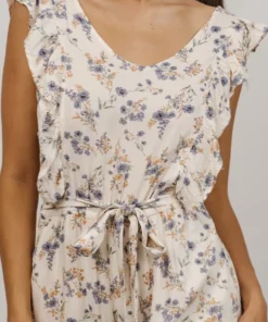 Shay Jumpsuit | Cream + Multi Floral Extended Sizing