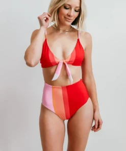 BJB Swim Sherbet Striped High Waist Bikini Bottom 15 BJB Swim Sherbet Striped High Waist Bikini Bottom