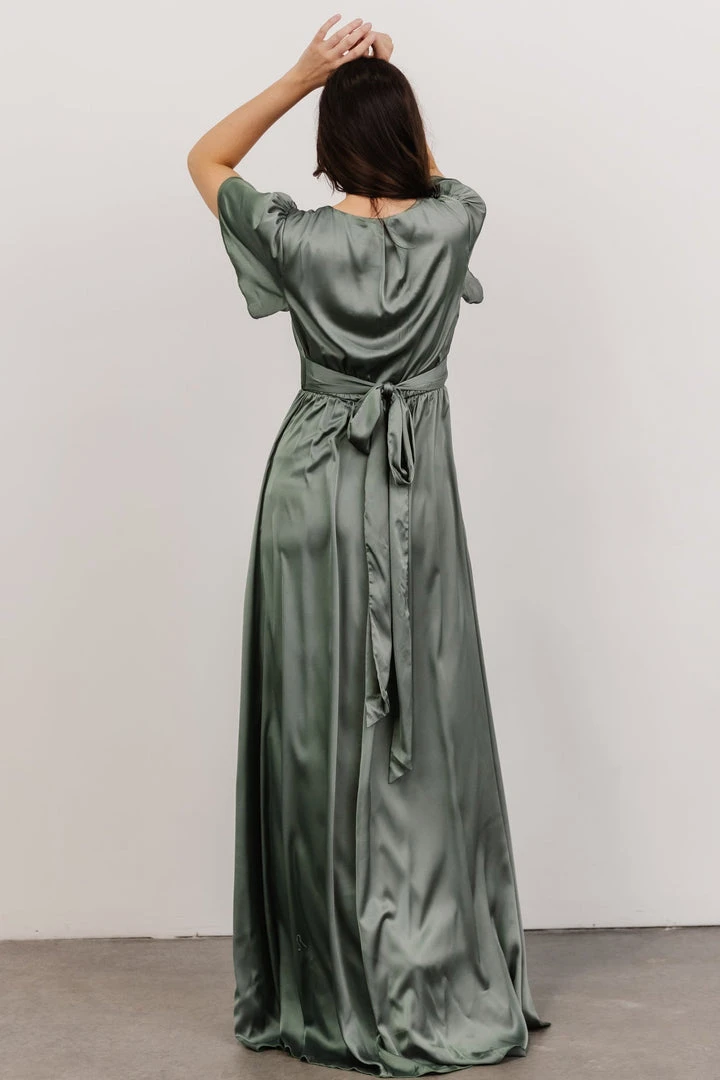 RR Shiloh Satin Maxi Dress | Eucalyptus Dresses 2 RR Shiloh Satin Maxi Dress | Eucalyptus Dresses