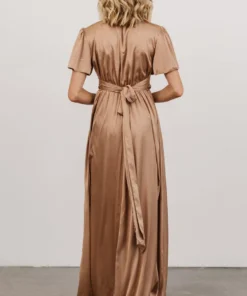 RR Shiloh Satin Maxi Dress | Taupe