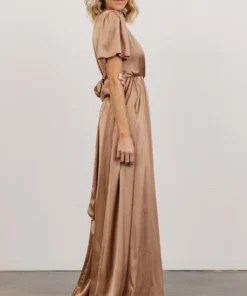 RR Shiloh Satin Maxi Dress | Taupe