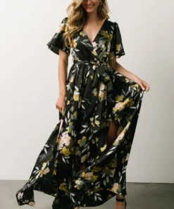 BB Custom Sicily Satin Maxi Dress | Black Floral Dresses 17 BB Custom Sicily Satin Maxi Dress | Black Floral Dresses