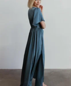 BB Custom Sicily Satin Maxi Dress | Blue 15 BB Custom Sicily Satin Maxi Dress | Blue