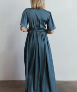 BB Custom Sicily Satin Maxi Dress | Blue 17 BB Custom Sicily Satin Maxi Dress | Blue