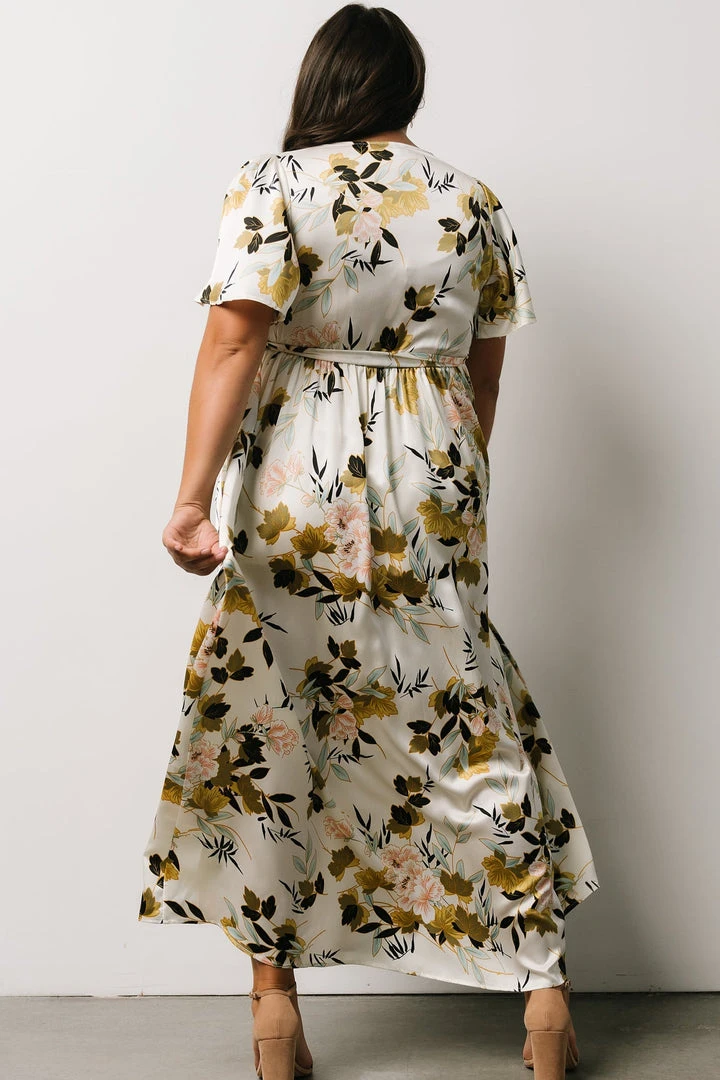BB Custom Sicily Satin Maxi Dress | Off White Floral 8 BB Custom Sicily Satin Maxi Dress | Off White Floral