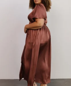 BB Custom Sicily Satin Maxi Dress | Rosy Brown 17 BB Custom Sicily Satin Maxi Dress | Rosy Brown