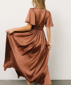 BB Custom Sicily Satin Maxi Dress | Rosy Brown 18 BB Custom Sicily Satin Maxi Dress | Rosy Brown