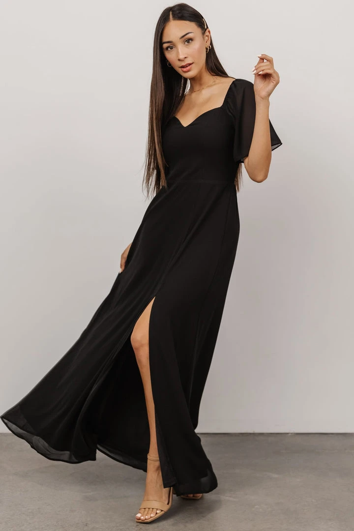 BB Custom Dresses Sierra Sweetheart Maxi Dress | Black 5 BB Custom Dresses Sierra Sweetheart Maxi Dress | Black