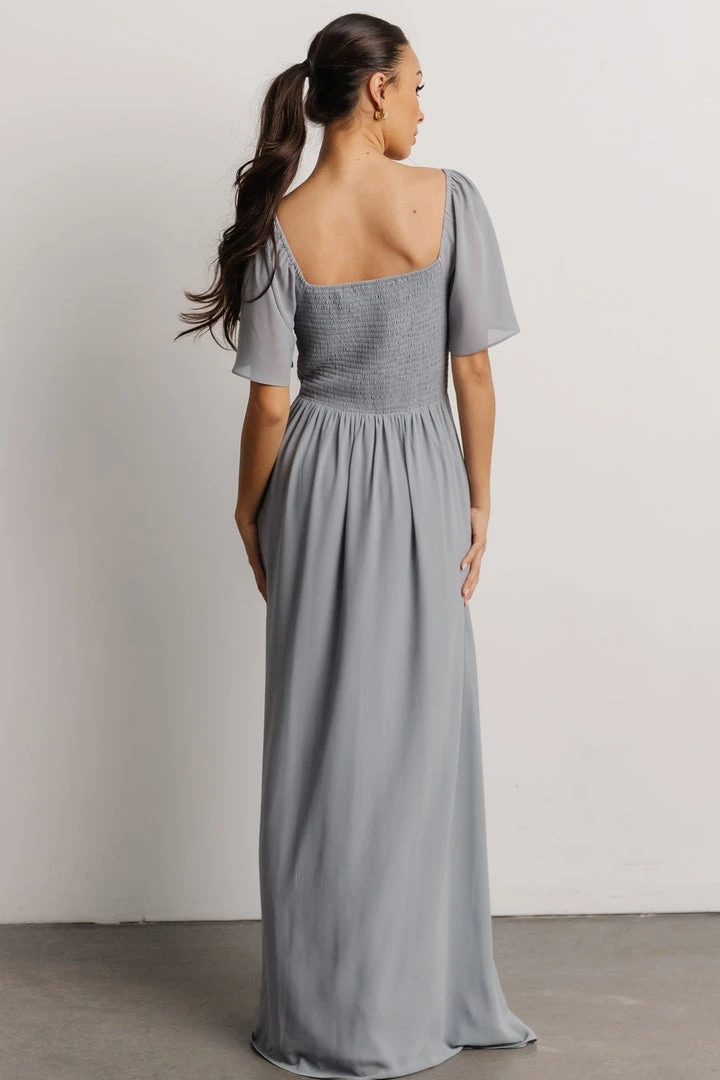 BB Custom Sierra Sweetheart Maxi Dress | Dusty Blue 3 BB Custom Sierra Sweetheart Maxi Dress | Dusty Blue