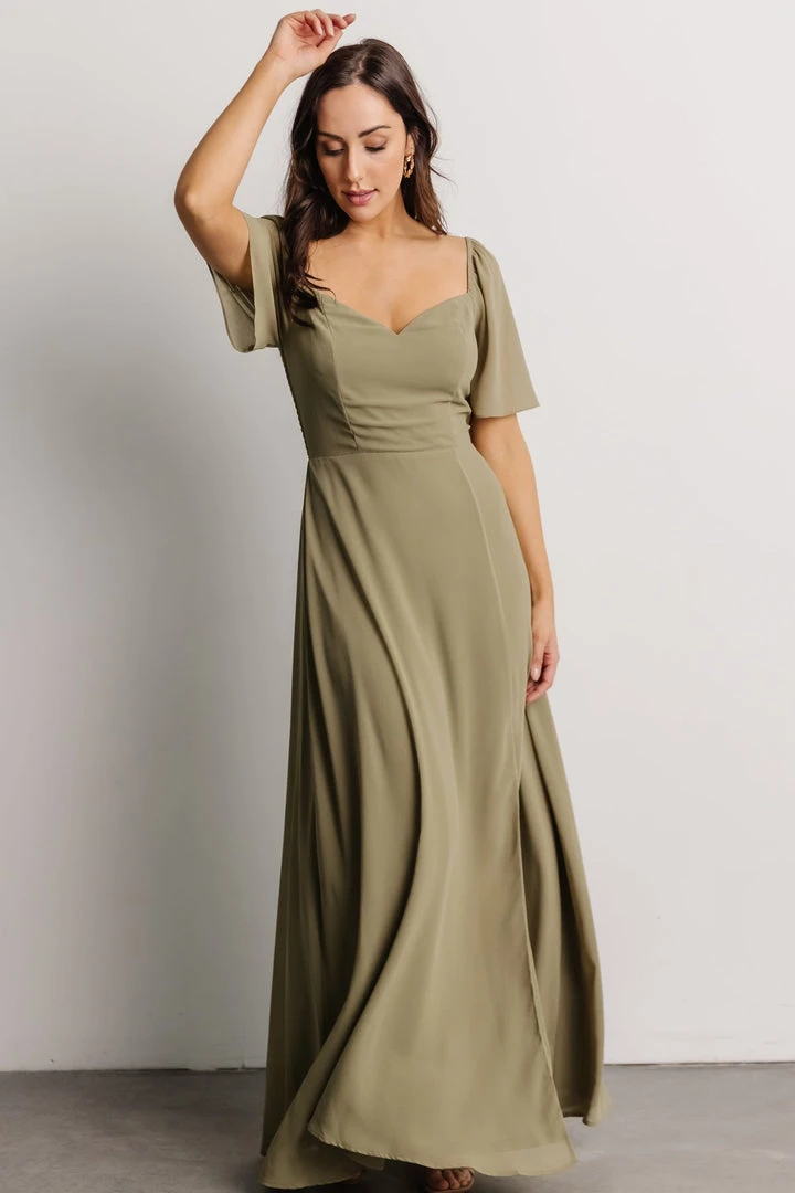 BB Custom Sierra Sweetheart Maxi Dress | Dusty Olive Dresses 8 BB Custom Sierra Sweetheart Maxi Dress | Dusty Olive Dresses