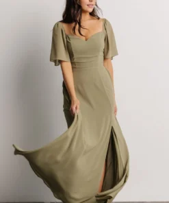 BB Custom Sierra Sweetheart Maxi Dress | Dusty Olive Dresses