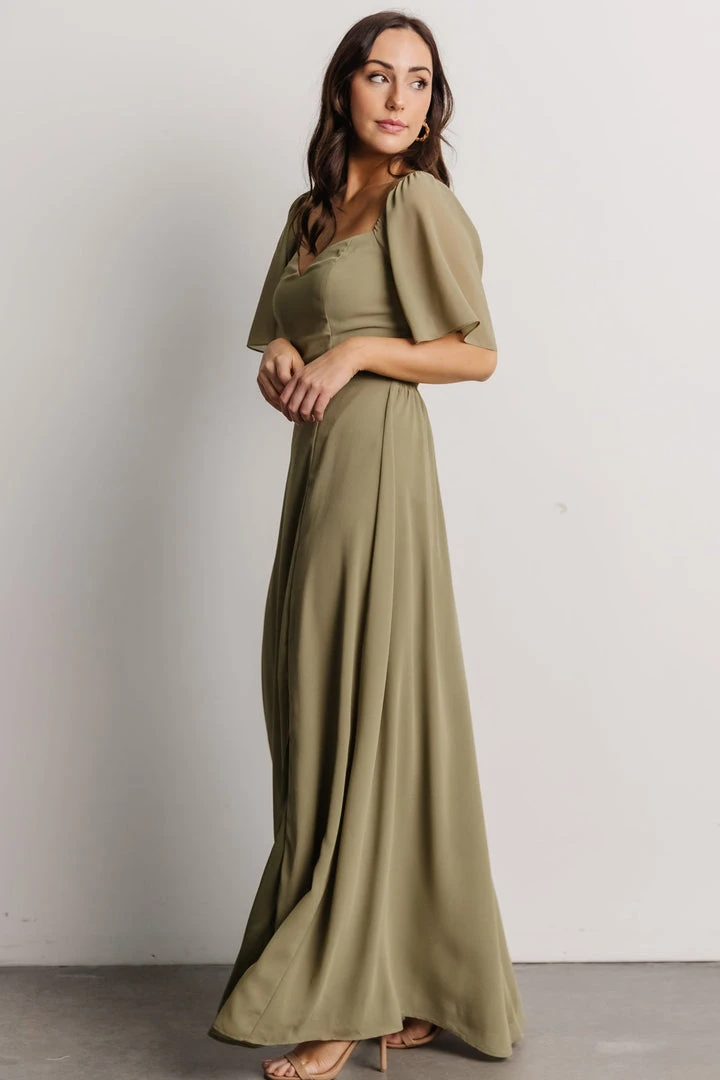 BB Custom Sierra Sweetheart Maxi Dress | Dusty Olive Dresses 4 BB Custom Sierra Sweetheart Maxi Dress | Dusty Olive Dresses