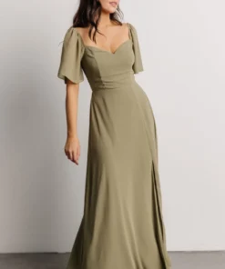 BB Custom Sierra Sweetheart Maxi Dress | Dusty Olive Dresses