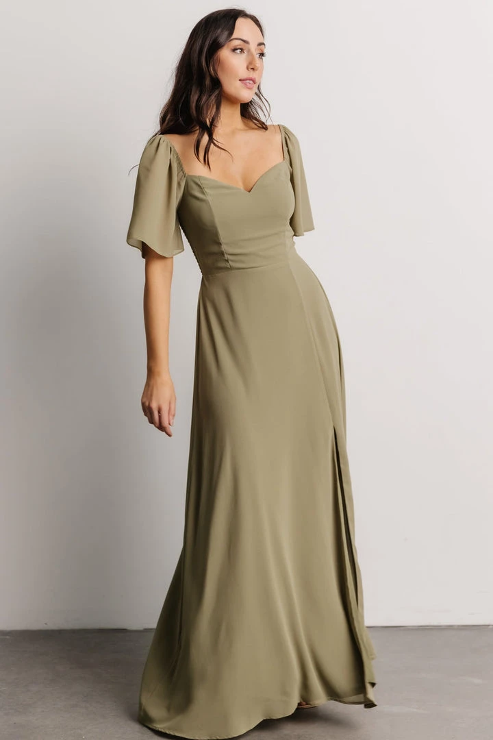 BB Custom Sierra Sweetheart Maxi Dress | Dusty Olive Dresses 1 BB Custom Sierra Sweetheart Maxi Dress | Dusty Olive Dresses