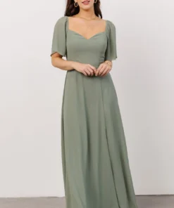 BB Custom Dresses Sierra Sweetheart Maxi Dress | Sage 19 BB Custom Dresses Sierra Sweetheart Maxi Dress | Sage