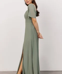 BB Custom Dresses Sierra Sweetheart Maxi Dress | Sage 17 BB Custom Dresses Sierra Sweetheart Maxi Dress | Sage