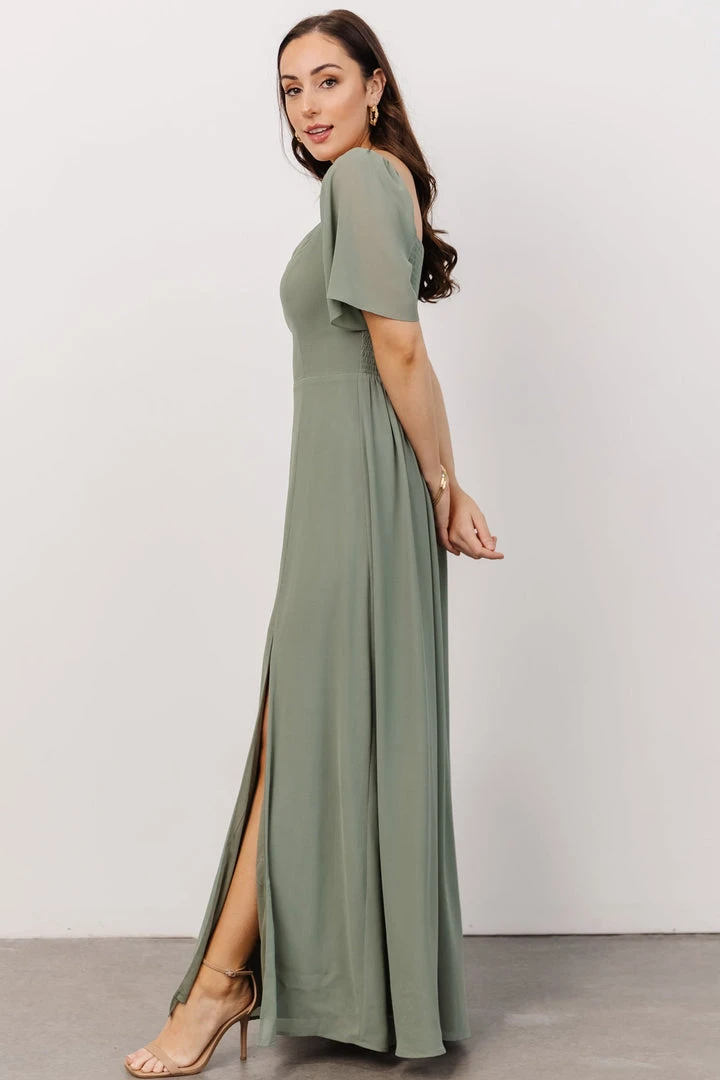 BB Custom Dresses Sierra Sweetheart Maxi Dress | Sage 5 BB Custom Dresses Sierra Sweetheart Maxi Dress | Sage
