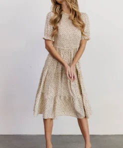 HAY Skylar Smocked Midi Dress | Yellow Floral 11 HAY Skylar Smocked Midi Dress | Yellow Floral